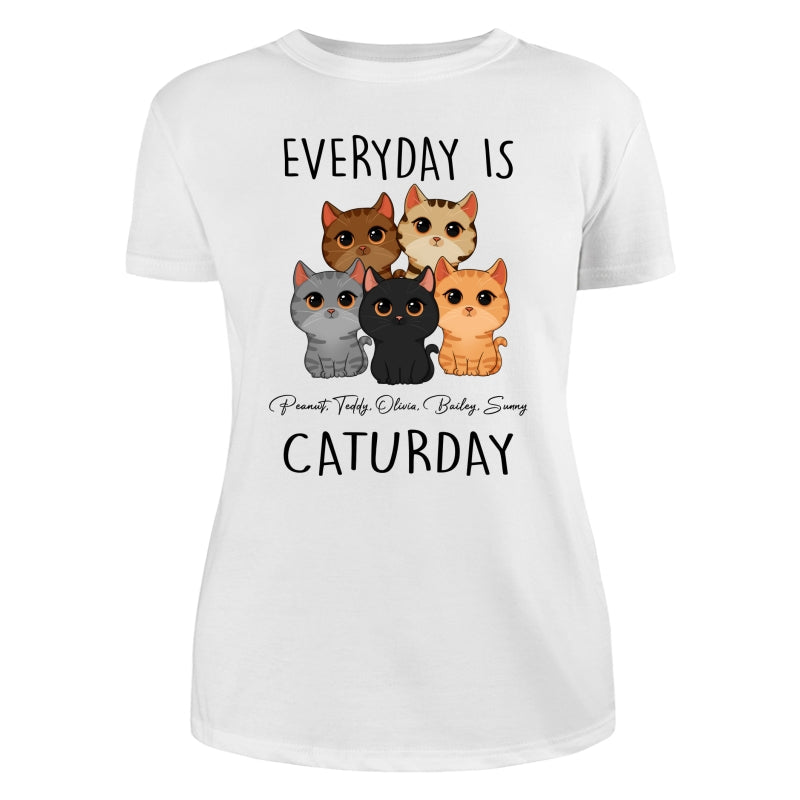 Everyday Is Caturday Cute Cats Vector Personalized Shirt